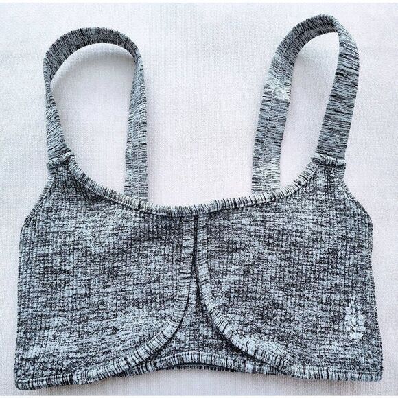 FREE PEOPLE ARRONDI BRA GRAY COMBO M/L NWOT - Picture 1 of 7
